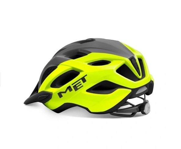 KASK MET CROSSOVER M 52-59 ŻÓŁ/SZA