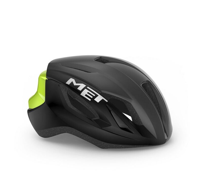 KASK MET STRALE M 56-58 CZA/ŻÓŁ